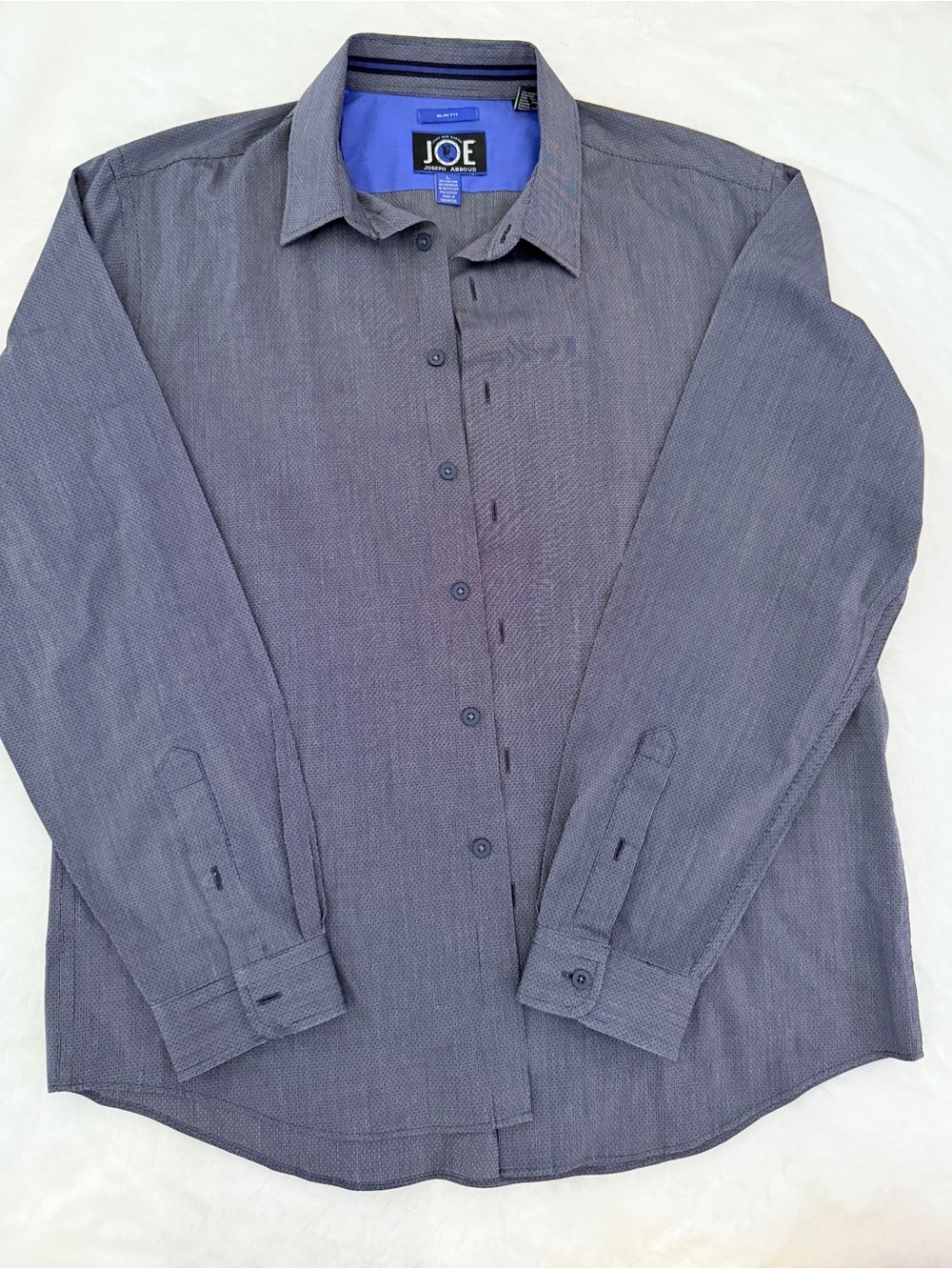 Joseph Abboud Men's Dark Navy Textured Button-Up Shirt